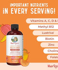 MaryruthS Liquid Morning Multivitamin +Hair Growth (Peach Mango 15Oz) and Nighttime Multimineral (Coconut 15Oz) Clean Label Project Verifieda' Vegan NonGmo Beauty Bedtime Routine and Wellness