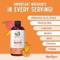 MaryruthS Liquid Morning Multivitamin +Hair Growth (Peach Mango 15Oz) and Nighttime Multimineral (Coconut 15Oz) Clean Label Project Verifieda' Vegan NonGmo Beauty Bedtime Routine and Wellness