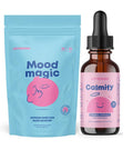 JoySpring Kids Magnesium Routine Magnesium Citrate Liquid Drops with Chamomile + Saffron Powder with Vitamin D3 Mineral and Botanical Daily Supplement for Kids
