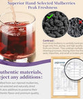 Hee Creek Large Dried Black Mulberries 17.64oz/500g Unprocessed Mulberry Tea No Sulfur Fumigation & No Sugar Nourishing and Soothe Ã©Â»â€˜Ã¦Â¡â€˜Ã¨â€˜Å¡ Ã¦Â¡â€˜Ã¨â€˜Å¡ Ã©Â»â€˜Ã¦Â¡â€˜Ã¦Â¤Â¹Ã¥Â¹Â²