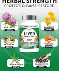 Lunakai Usa Made Liver Cleanse Detox & Repair - 10-In-1 With Milk Thistle & Nac Liver Support Supplement Capsules For Men & Women Daily Health Non-Gmo 60Ct