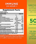Nature'S Bounty Immune 24 Hour +, The Only Vitamin C With 24 Hour Immune Support From Ester C, Rapid Release Softgels, 50 Count
