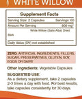 Secrets Of The Tribe White Willow Capsules 800 mg White Willow (Salix Alba) Dried Bark, Pain Relief Supplement (2x120 Capsules)