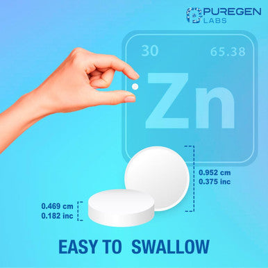 P Puregen Labs Zinc 220Mg [High Potency] Supplement Zinc Sulfate For Immune Support System 100 Tablets