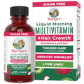 MARYRUTH'S Liquid Multivitamin + Hair Growth Travel Pack Biotin 10000mcg Lustriva Hair Growth Supplement Clinically Tested in Women for Thicker Hair and Facial Wrinkle 18+ 1 Fl Oz (Pack of 8)