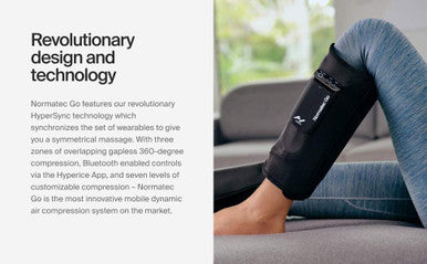 Hyperice Normatec Go Calf - Recovery System with Patented Dynamic Compression Massage Technology - Targeted Relief for Pain and Inflammation - FSA-HSA Approved