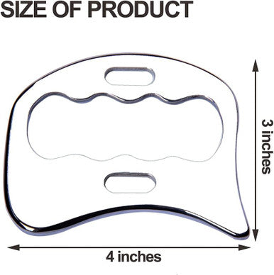 FeelSport Stainless Steel Gua Sha Scraping Massage Tool-Muscle Scraper - Soft Tissue Mobilization,Physical Therapy For Back, Legs, Arms