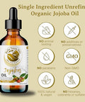 Bella Terra Oils - Organic Jojoba Oil 4Oz - Cold-Pressed Excellence Non-Comedogenic Bathed In Vitamin C & E For Those Seeking The Best Oils For Skin