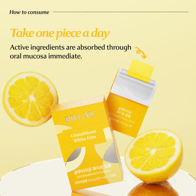 BB LAB Glutathione White Film 320mg*30pcs Korea Glutathione Direct Film Quick Absorption Oral Dissolving Film Contain Vitamin C