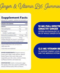 Enzymedica Ginger & Vitamin B6 Gummies Support For Occasional Nausea & Indigestion High Potency Equivalent To 200 Mg Ginger Extract 60 Count