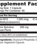 Naturelo Vitamin D Plant Based From Lichen 180 Mini Capsules Vegan B12 1000 Mcg Methylcobalamin 90 Capsules