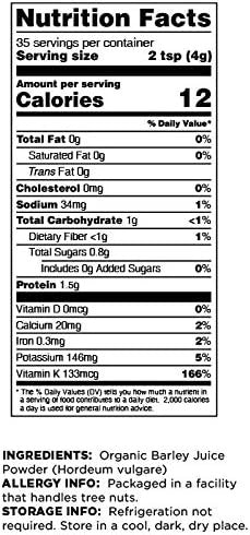 Terrasoul Superfoods Organic Barley Grass Juice Powder 5 Oz - USA Grown | Made From Concentrated Juice | Superior to Barley Grass