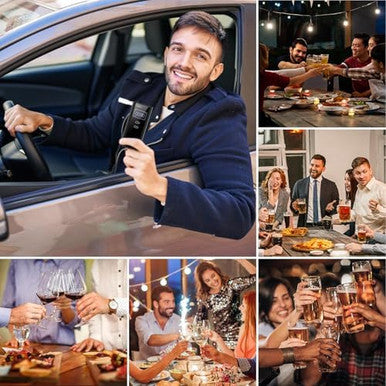 Homealexa Breathalyzer For Alcohol Portable Alcohol Tester With Digital Bac Display High Accuracy Sensor 3-5S Fast Test Personal Breathalyzer With 10 Mouthpieces For Home Party Use