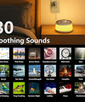 Donow White Noise Sound Machine With Light Bluetooth 30 Soothing Sounds Knob Volume Control 8 Colors Night Light With Memory Function Sleep Timer White Noise Machine For Sleeping Adults Baby