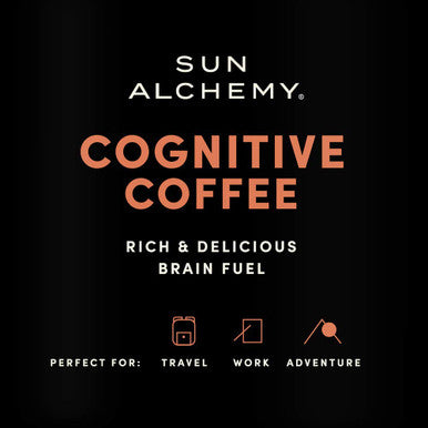 Terrasoul Superfoods Sun Alchemy Cognitive Coffee with Organic MCT Oil Fair-Trade Coffee Lion s Mane Reishi & Chaga - 10 Sachets
