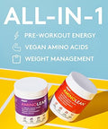 Rsp Nutrition Rsp Vegan Aminolean " Allinone Natural Pre Workout Amino Energy Weight Management With Bcaas Complete Vegan Preworkout Powder Pineapple Coconut