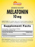 Sundance Melatonin 10Mg 60 Softgels Advanced Delivery Nongmo And Gluten Supplement