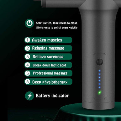 Massage Gun, Electric Back Massages For Pain Relief, 6 Adjustable Speed & 6 Specialized Massager Head, Ergonomic Desion, Chargeable Portable Handbag Muscle Massage Gun Athletes&Office Workers