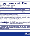 Pure Encapsulations Lutein 20 mg 60 gels