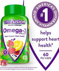 Viactiv Calcium Chews and Vitafusion Omega3 Gummy Vitamins Bundle 60 Calcium Chews for Bone Health + 120 Omega3 Gummies for Heart Health