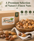 Anna and Sarah Premium Kosher Mixed Nuts in Shell Box, NO BRAZIL NUT 10 Lbs | 160 Oz Bulk, Jumbo Walnuts, Extra Large Pecans, Almonds, Large Oregon Hazelnuts, Fresh