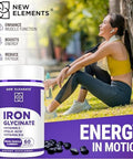 Elements Iron Glycinate 50Mg With Vitamin C, Folic Acid & B12 Advanced Iron Supplement For Anemia Relief, Energy Boost & Immune Support Gentle On Stomach, Fast Absorption Natural Softgels For Women & Men