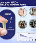 Mila Miamor Nad+ For Cellular Energy & Anti Aging Supplement Boost Focus Vitality 60 Capsules