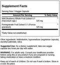 Swanson Wild Blueberry + Pomegranate 60 Veg Capsules (2 Pack)