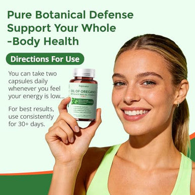 Hojasana Oil Of Oregano With Black Seed Oil & Vitamin D3 120 Softgels