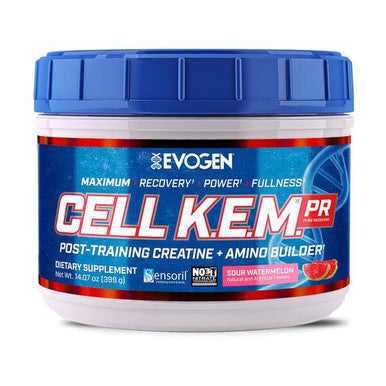 Evogen CellKEM PR | Post Workout, Essential Amino Acids, Creatine Nitrate, Sensoril Ashwagandha, Recovery | Sour Watermelon