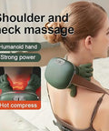 Dexmary Neck Massager With Heat Neck Massager For Pain Relief Deep Tissue Shiatsu Shoulder And Back Massager With 3 Modes & 2 Heat Levels Portable And Rechargeable Relax Muscle Tension (Green)
