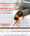 Klugpop Knee Massager With Heat For Pain Relief V5.0[2026 Upgraded] - Electric Cordless Heated Knee Brace With 6 Heat Levels And 3 Vibration Massage Mode s For Men Women (Black ) 2-Pack