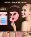 Morfone Red Light Therapy For Face 4 Modes Led Face Mask Light Therapy With Timing Function Near-Infrared 850Nm Red Light Therapy For Home Use For Women Girls