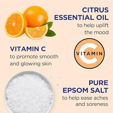 Dr Teal'S Epsom Magnesium Salt SoakGlow & Radiance With Vitamin C & Citrus Essential Oils3 Lbs