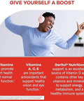 Geritol Multivitamin Supplement Contains Bvitamins Antioxidants Vitamins C E & D And Iron 27 Essential Vitamins And Minerals Gluten Nongmo No Artificial Sweeteners 40 Tablets 2 Pack