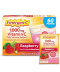 Emergen-C 1000Mg Vitamin C Powder With Antioxidants B Vitamins And Electrolytes Vitamin C Supplements For Immune Support Caffeine Free Drink Mix Raspberry Flavor - 60 Count/2 Month Supply