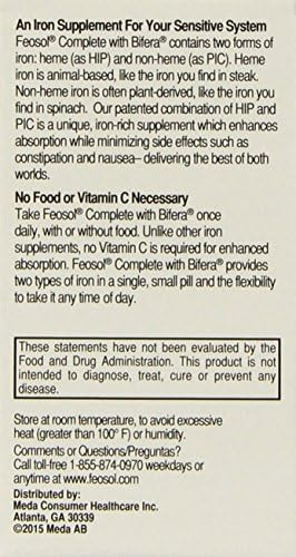 Feosol Complete with Bifera30 Count (Pack of 2)