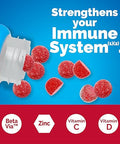 Emergen-C Immune Triple Action Immune Support Gummies Betavia (R) 1000Mg Vitamin C B Vitamins Vitamin D And Antioxidants Raspberry 45 Count