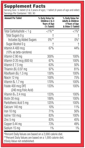 Flintstones Vitamins Multivitamin Chewable Tablets 90 Count