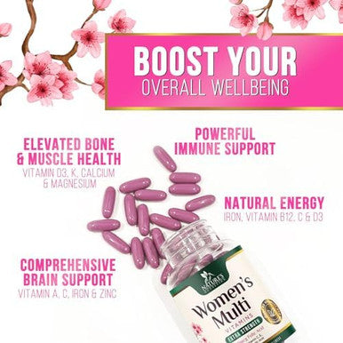 Multivitamin For Women With Iron - Daily Vitamins For Women'S Immune Support And Overall Health - Womens Complete Daily Multivitamin With Vitamin A, B, C, D, E, Calcium And Magnesium - 120 Softgels