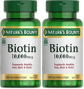 Nature'S Bounty Biotin Hair Skin And Nails Vitamins Supports Healthy Hair Skin And Nails 10000 Mcg 120 Softgels (Pack Of 2)