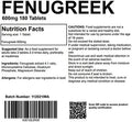 Fenugreek 600mg 180 Tablets UK Made Supplement Letterbox Friendly