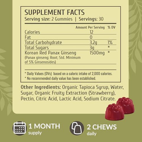 Herbamama Korean Red Ginseng And Coq10 Kit - Bundle Of Panax Ginseng Gummies & Coenzyme Q10 Gummies - Vegan Non-Gmo Gelatin- - 2 Pack