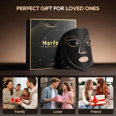 Morfone Red Light Therapy For Face 4 Modes Led Face Mask Light Therapy With Timing Function Near-Infrared 850Nm Red Light Therapy For Home Use For Women Girls