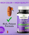 True Life Therapeutics Lugol S Iodine Tablets 6.25Mg Precise-Dose Thyroid & Energy Support No Harsh Liquid Stable Potassium Iodide Supplement 90 Ct Non-Gmo No Preservatives