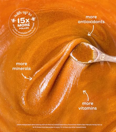 Steens Manuka Honey - MGO 400+ - Pure & Raw 100% Certified UMF 13+ Manuka Honey - Bottled and Sealed in New Zealand - 17.6 oz