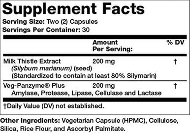 Olympian Labs Milk Thistle Extract Plus Enzymes Antioxidants Supporting Liver Health 60 Vegetarian Caps