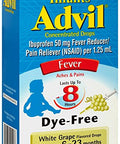 Concentrated Drops Fever Reducer/Pain Reliever In Dye-Free White Grape Flavor, Multicolor, 0.5 Ounce