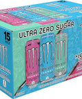 Monster Energy Ultra Variety Pack, Blue Hawaiian, Ultra Vice Guava, Ultra Fantasy Ruby Red, Sugar Free Energy Drink, 16 Ounce (Pack of 15)