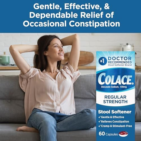 Feosol Complete Iron Supplement 30 Count and Colace Stool Softener 60 Count Bundle